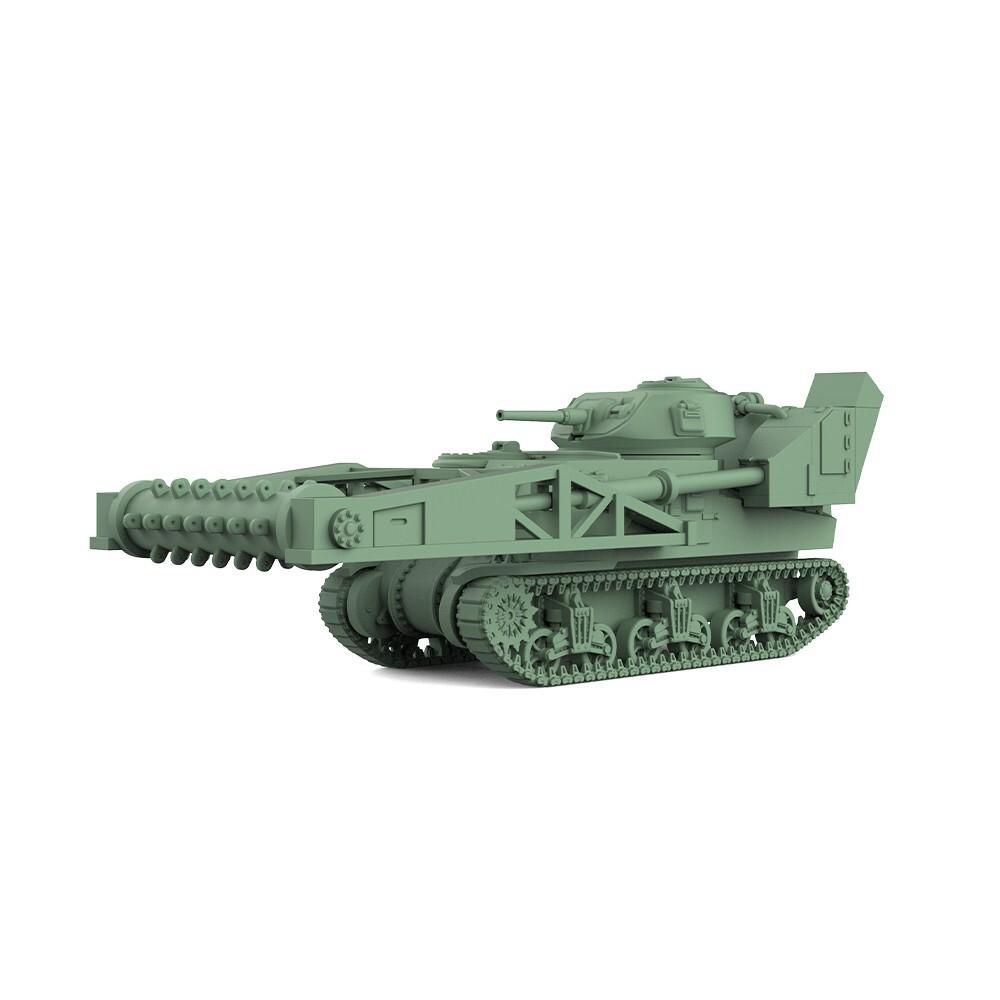 SSMODEL 1/200 Military Model Kit US M3 Grant With Paravane Medium Tank