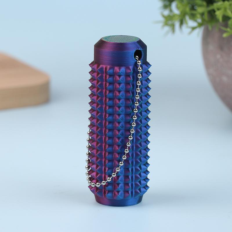 1 kus 7/9 cm pichlavá Grippie stimulační hračka s přívěskem na řetízku pro úlevu od úzkosti, pozitivní novinka, malá kapesní mini fidget hračka