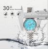 Automatic Mechanical Popular Arm Light Blue Watch [BUREI] Men's Watch, Waterproof, Analog, Date, Watch, Men's Brand, Stylish, Watch, Simple, Casual,