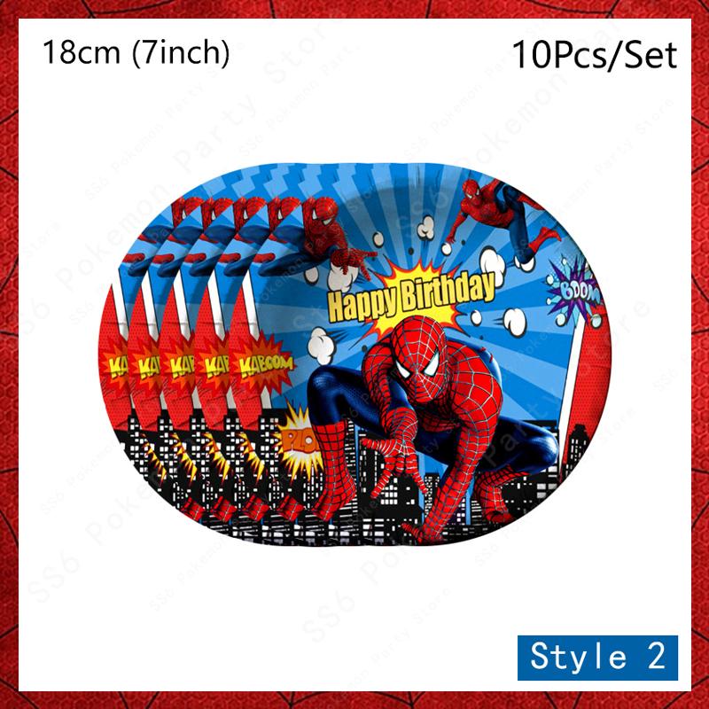 Spiderman Birthday Party Decor Itemations Disposable Tableware Plate Cup Napkins Bags Spidey Party Birthday Decor Itemation Supplies Set