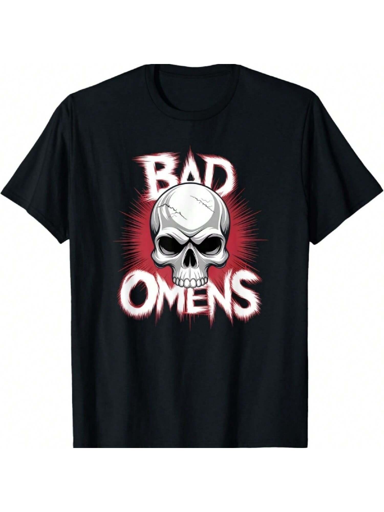 Bad Omens Череп Гранж Гот Мужская футболка Bad Omens S разноцветный