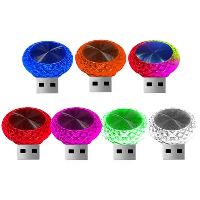USB Car Atmosphere Light Multicolor LED Mood Lamp Plugs & Play Ambient Lighting Suitable for Vehicle Home Night Light
