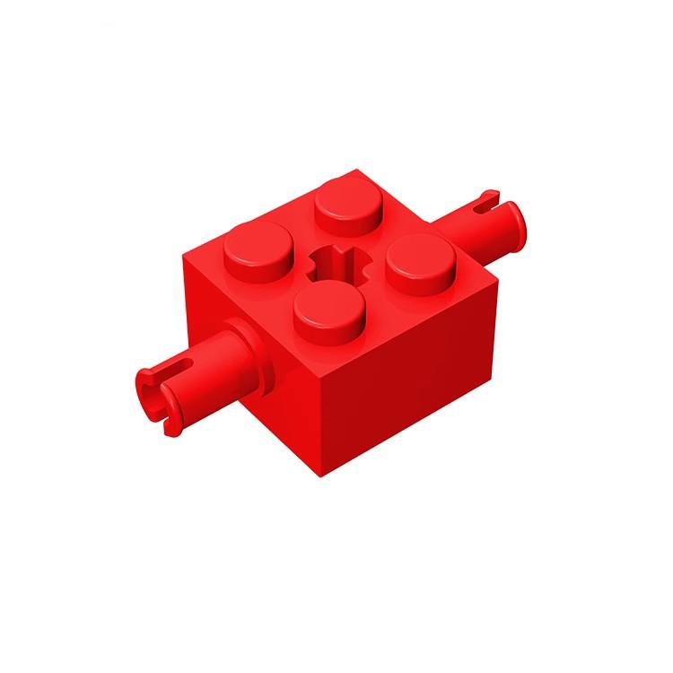 Compatible With Building Block 30000 Small Particle Technology Building Block Parts 2X2 Bricks, Wheel Bolts On Both Sides, Central Shaft Hole Brick