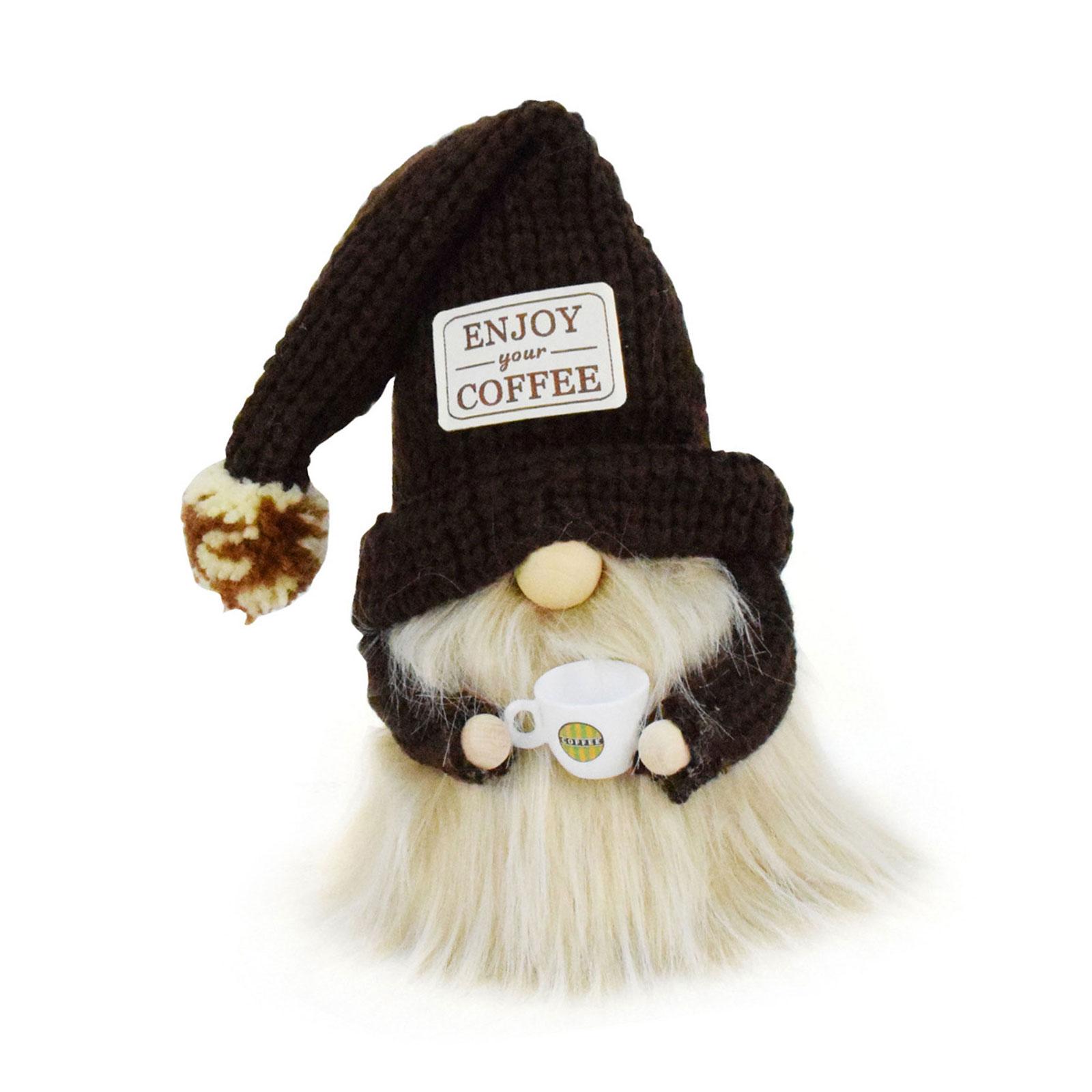 Coffee Gnomes Plush Coffee Bar Decorations,Swedish Tomte Gnomes Coffee Table Ornaments for Office Farmhouse,Home Decors 1