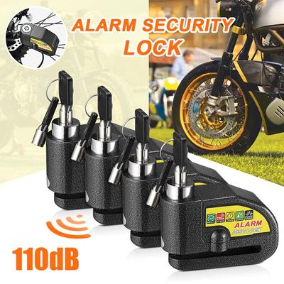 Motorcycle Burglar Alarm Lock Waterproof Bicycle Alarm 110db Warning Security Lock Moto Disc Brake Padlock Accessories