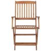 Chaises pliables d'extérieur - Bois d'acacia massif - Marron - Contemporain