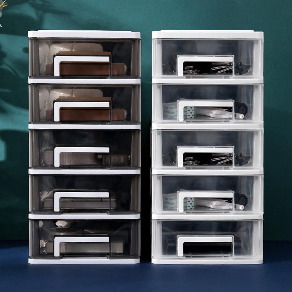 5 Layer Desktop Storage Box Stationery Sorting Storage Drawer Space Saving Tabletop Drawer Cosmetic Desktop Organizer Boxes