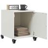 VidaXL Bedside Tables 2 Pcs White 36x39x43.5 Cm Steel, Cabinet, Side Cabinet, Phone Stand, Bedside Table 846625