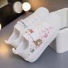 Girls Cartoon Butterfly Print Velcro Strap Thick Sole Casual Canvas Skate Shoes