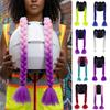 2pcs/pair Helmets Decor Motorcycle Helmet Braids Twist Dual Pigtail Ponytail for Motor Bike