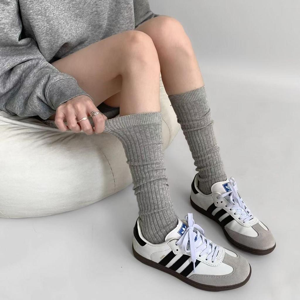 Women's Over-the-Knee Ballet Style Double Needle Calf Socks - Autumn/Winter Korean Style Mary Jane Pure Desire.