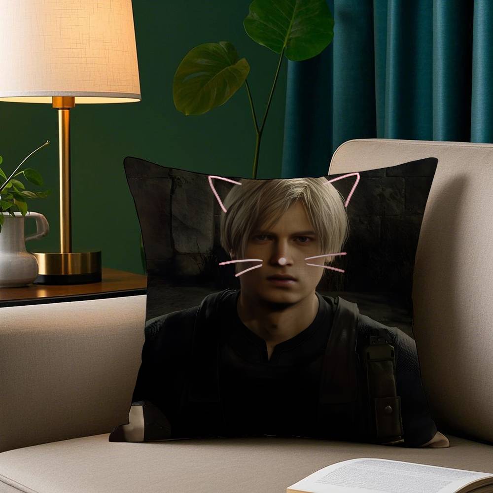 Muscle Leon Kennedy Resident Evil Pillow Set High Quality Material Gaming Gift Essential Super Soft Comfortable Skin Friendly