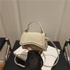 Women Simple Solid Color Suede Small Square Crossbody Handbag For Daily Use