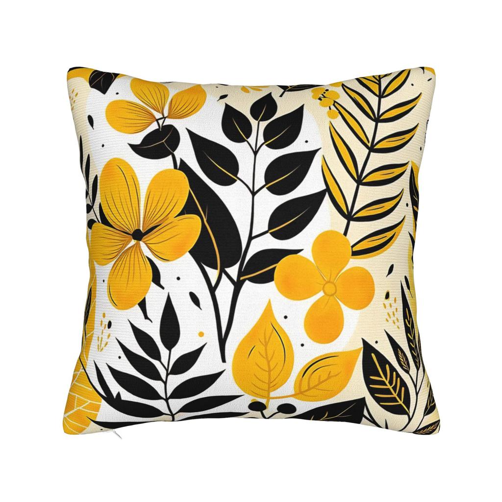 Yellow Wildflowers Pillow Case Custom Pillow Cover Vintage Pillowcases For Wedding Party Home Decor