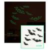 12PCS Halloween 3d Three-dimensional Glow-in-the-dark Bat Wall Stickers Holiday Party Scene Arrangement Decoration Stickers