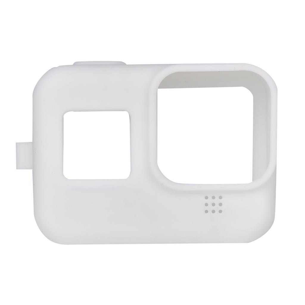Silicone Anti Fall Protective Cover Case Accessory for 8 Action Camera(white )