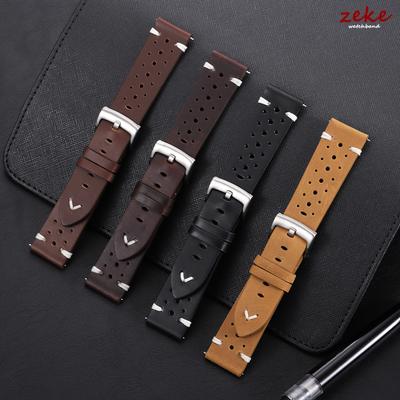 20mm 22mm Universal Genuine Cowhide Watch Band Vintage Oil Wax Leather Straps for Men Women Breathable Bracelet Belt Accessory