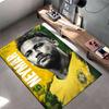 Sports Area Rug, Neymar Jr Brazil 10 Yellow My Dream Quote Poster, Fan Cave Decor, Non-Slip Mat