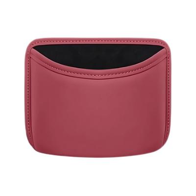 Azumafy Car Trash Storage Case, Hanging Type, Leather Accessories, Drink Holder, Stylish, Multifunctional, Large Capacity, Rear Seat (Red)