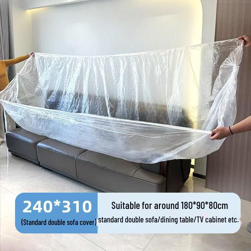 Transparent Elastic Dustproof Bed and Sofa Cover - Full Protective Oversized Furniture Shield