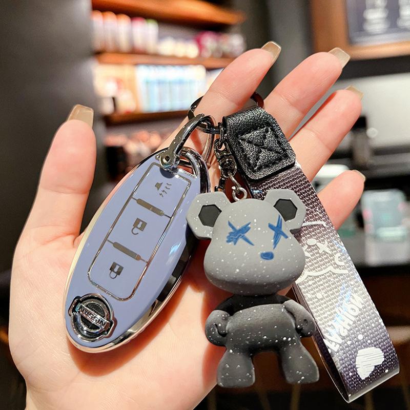 Applicable to Nissan key set 14th generation Xuanyi Bluebird Teana Sunshine Qijun Nissan Tiida bag buckle case Auto supplies