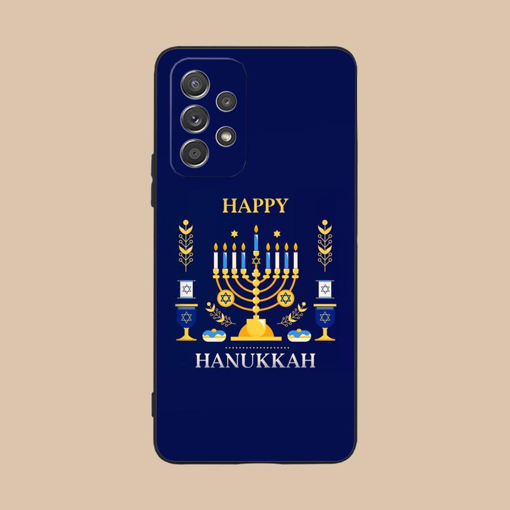

Еврейский чехол для телефона Ханука для Samsung Galaxy M55 54 42 35 34 33 32 23 22 15 14 13 12 F55 5G Цветной чехол Красивый Роскошный Galaxy M55
