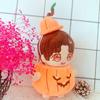 Orange Cotton Doll Halloween Suit Hat Plush Dolls Clothes  Doll Accessories