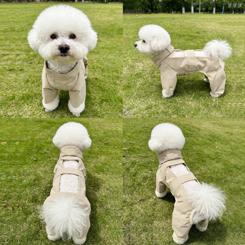 Pet Dog Small Dog Bichon Teddy Clothes Outdoor Anti-shedding Anti-sewage Anti-mosquito Four-legged Dust-proof Pants