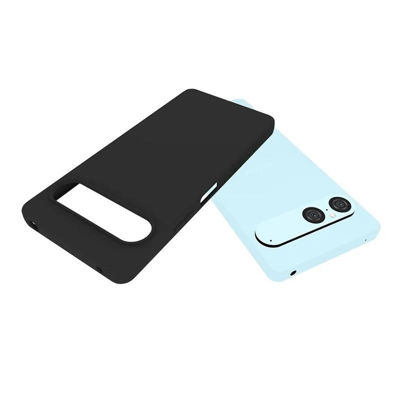 For Sony Xperia 10 VII TPU Case WANLONFENG MS Series Matte Back Cover with Tempered Glass (Big Hole Lens)