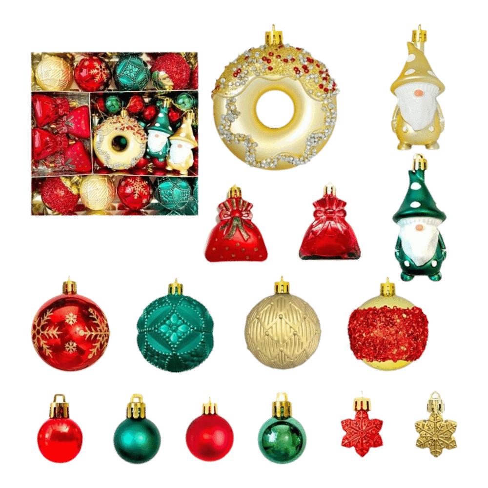22Pcs/Set Durable 6CM Christmas Ball Shiny Creative Xmas Ornament Ball Christmas Tree Balls Home
