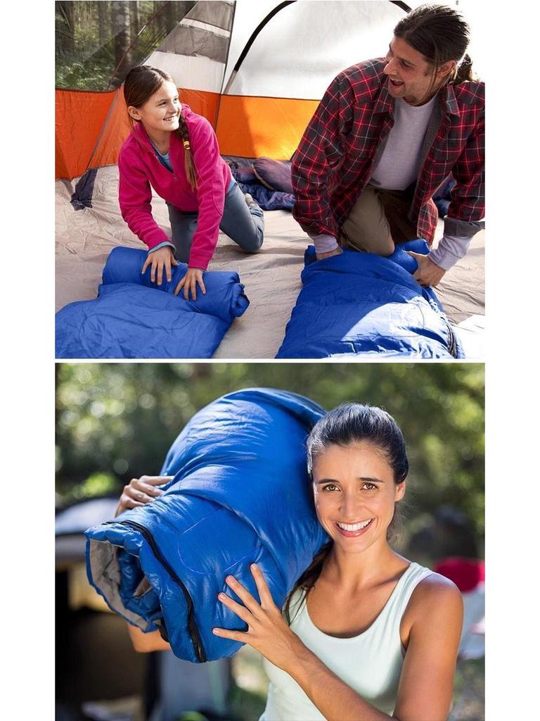 Vier-Jahreszeiten Erwachsenen-Schlafsack: Dick, Kältefest, Perfekt für Outdoor-Wintercamping