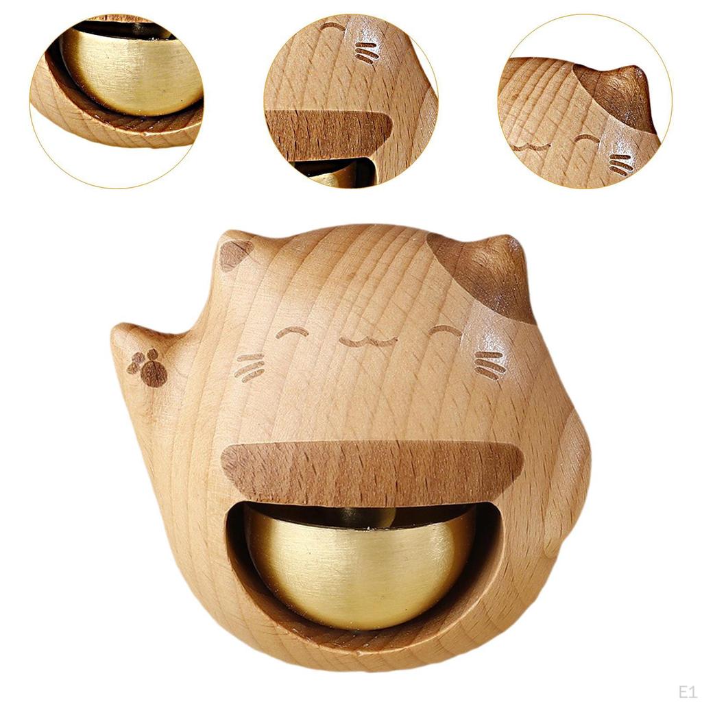 Cat Doorbell Shopkeepers Bell Cute Portable Gift, Ornament, Creative Wooden Door Welcome