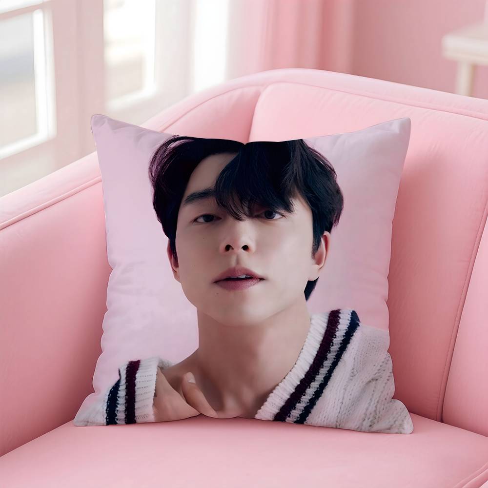 KPOP G-Gong Y-Yoo Pillow Case Pattern Printing Pillowcase Living Room Sofa Cushion Cover Bedroom Room Decor