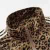 Giacca Unisex Retro con Stampa Leopardo e Zip Collo Alto Vestibilità Larga Streetwear Capospalla Autunno