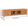 VidaXL Meuble TV 135x30x35 cm Bois de teck massif