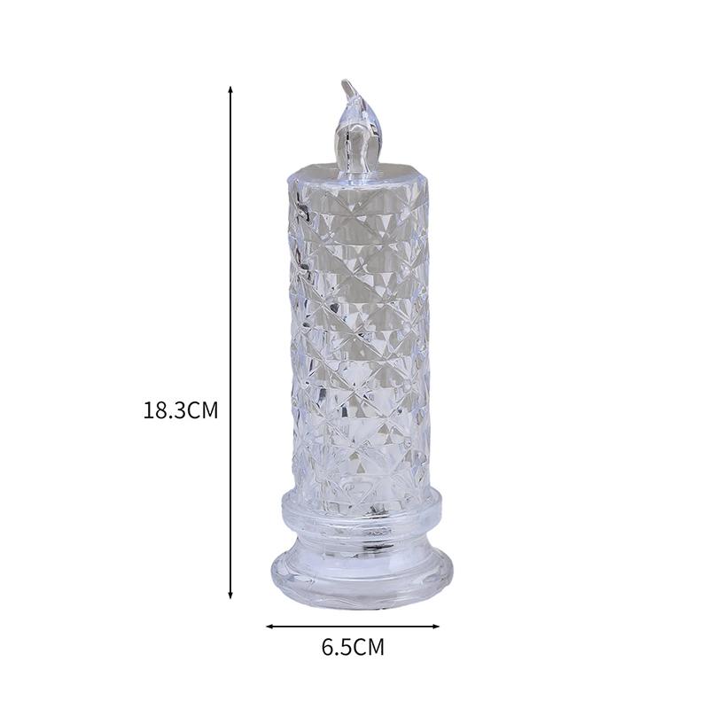 Led Candle Light Rose Pattern Projection Simulation Flameless Candle Lamp For Home Birthday Wedding Party Decoration