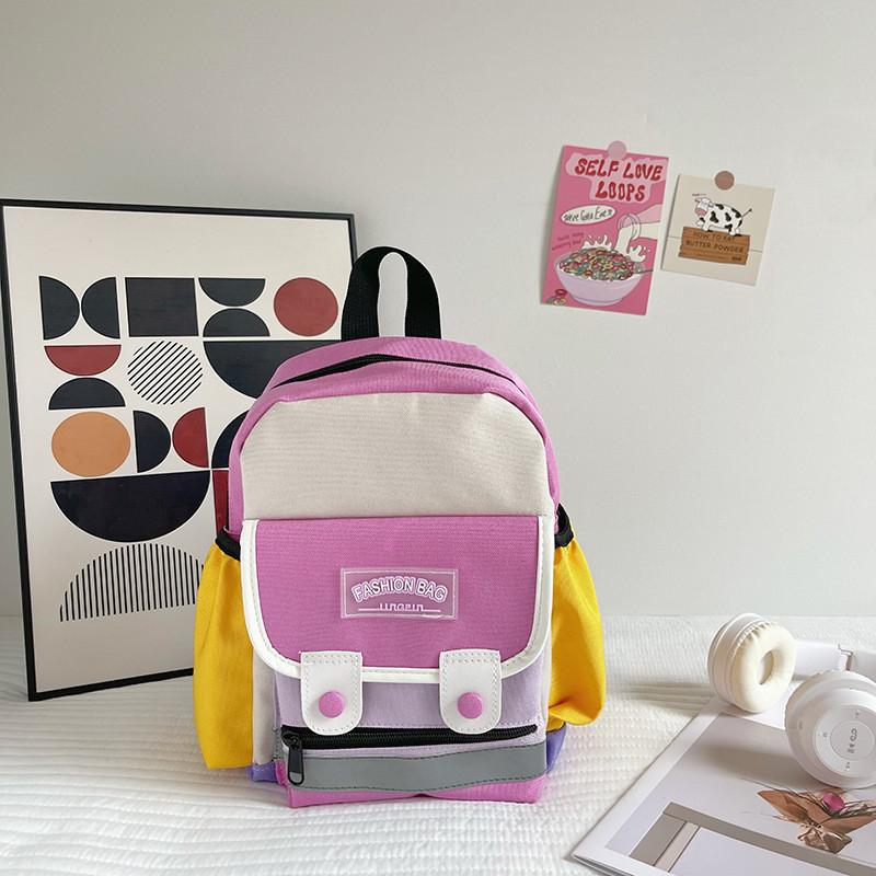 Adorable Korean Style Large Capacity Canvas Backpack For Kids Boys And Girls