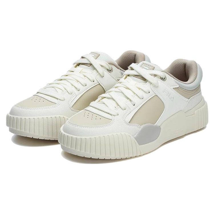 Fila Blocks Fabric Comfortable Low-Top Skate Shoes Women Sneaker Gray White F12W312209FOS