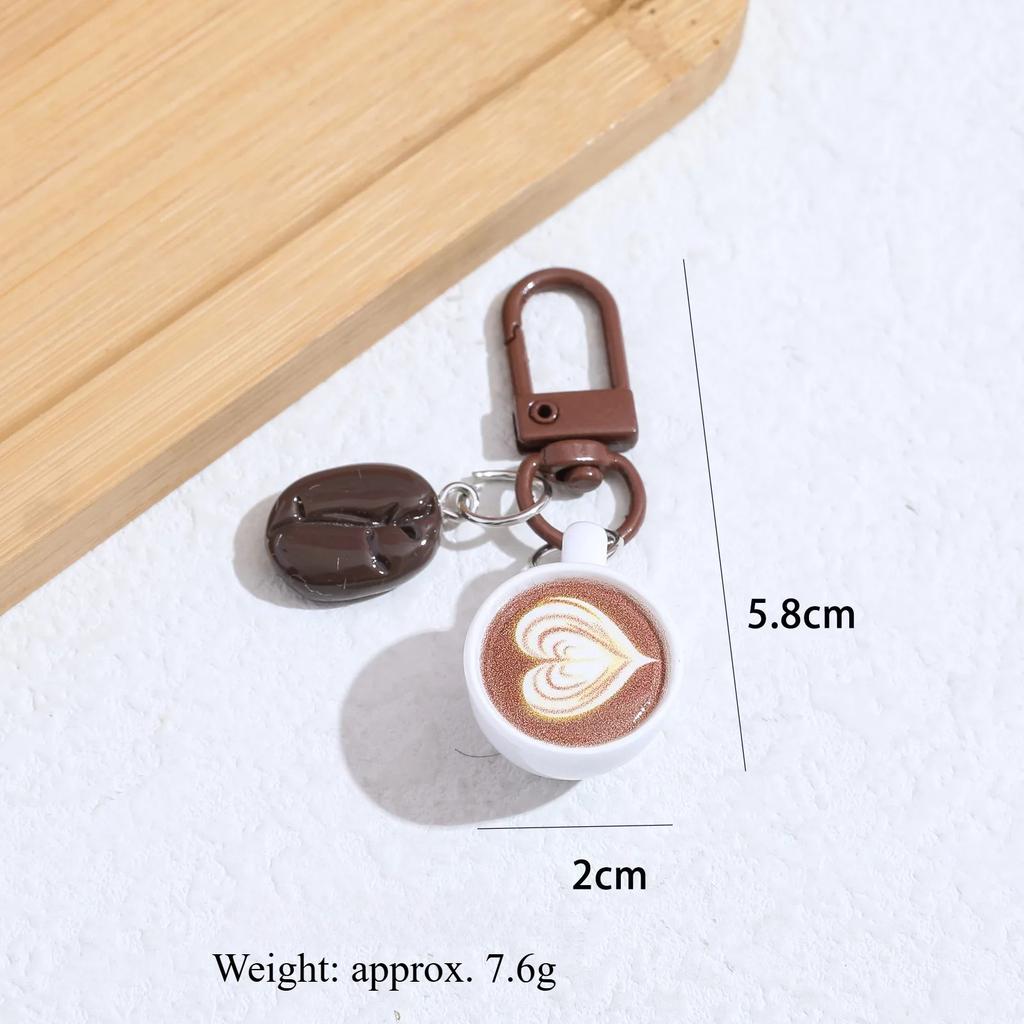 Minimalist Creative Coffee Cup Charming Coffee Bean Bag Charm Car Accessory Bag Charm