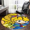 Rainbow Brite Colorful Cartoon Chair Mat - Round Carpet for Home Decor