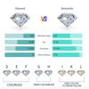 925 Silver Real 1 Carat Moissanite Diamond Anklet Bracelet For Women Sparkling Party Fine Jewelry Valentine Gifts