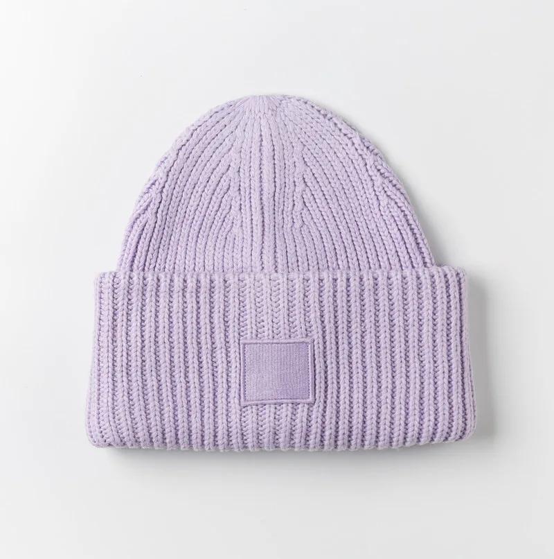 Couple Winter High Quality Thick Wool Smiling Face Knitted Hat For Men And Women Couples Winter Warm Knitted Hat Curled Edge Hat