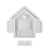 Creative House Balcony Window Heart Silicone Mold for Flower Pots Resin Jewelry Crafting Decorative Gardening Gift