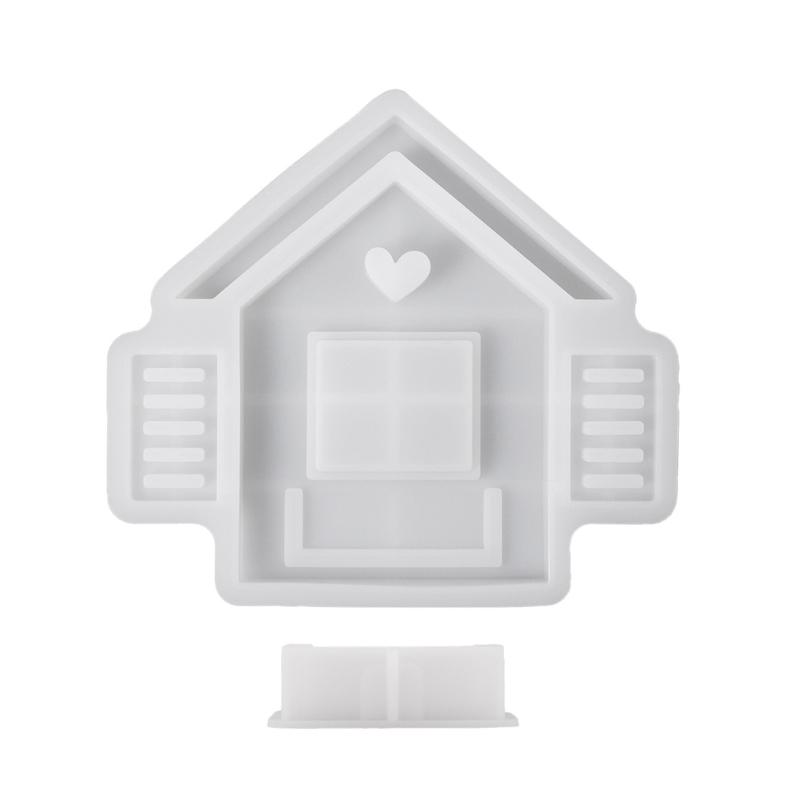 Creative House Balcony Window Heart Silicone Mold for Flower Pots Resin Jewelry Crafting Decorative Gardening Gift