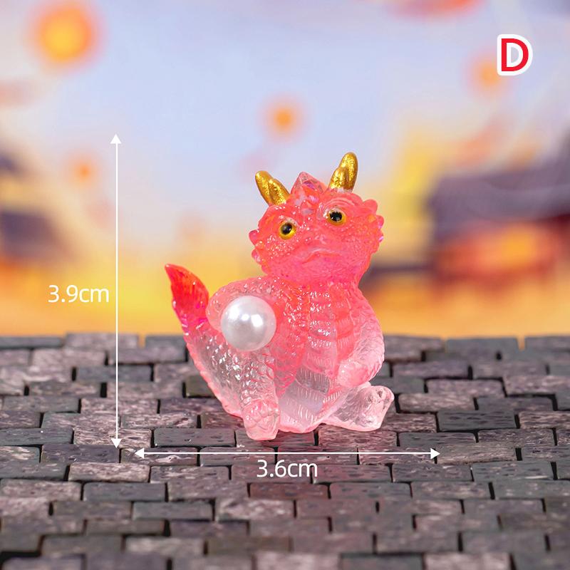 Cute Mini Dragon Figurine 2023 Year Of The Dragon Ornament Micro Landscape Decoration Dollhouse Miniature Toy