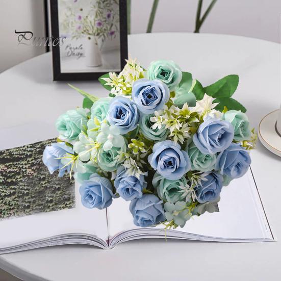 Artificial Rose 10 Forks Korean Style Exquisite Lifelike Easy Care Decorative Simulation Flower Bouquet
