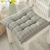 Breathable Cotton Linen Office Chair Cushion - Thickened, Soft, All-Season Pad for Students.