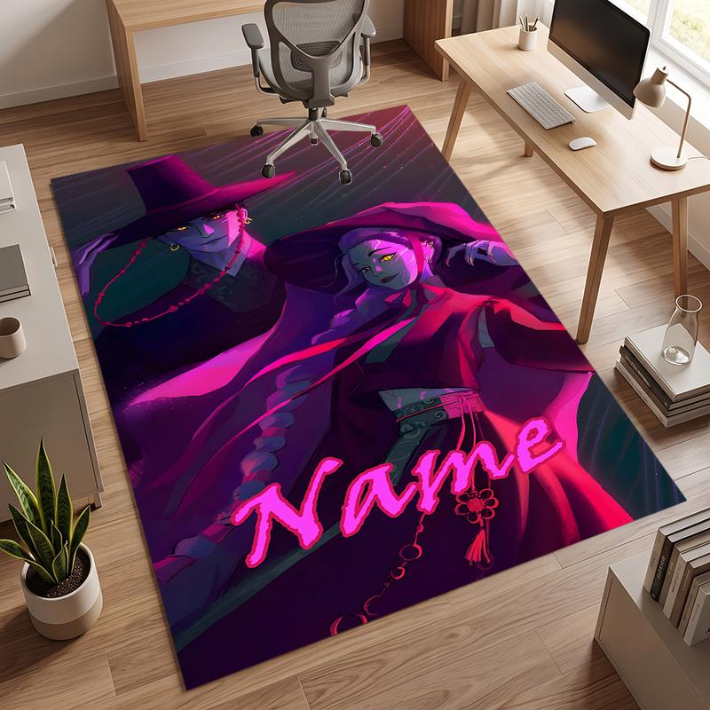 Rumi e Jinu (50) Tappeto da Ufficio Personalizzato con Nome Decorazione Elegante per Soggiorno Camera da Letto Cucina