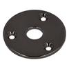 2PCS Black/Gold/Silver Output Jack Cover Chrome Metal Curved Bottom Jack Plate  For Guitar Bass