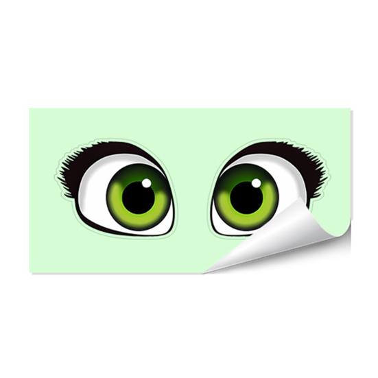

Luminous Eyes Toilet Stickers Removable Glow in The Dark Toilet Seat Cover Decals for Lavatory Bathroom Washroom G